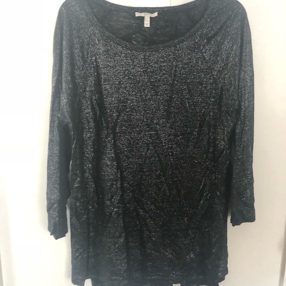Black top with silver shimmer. Joie!